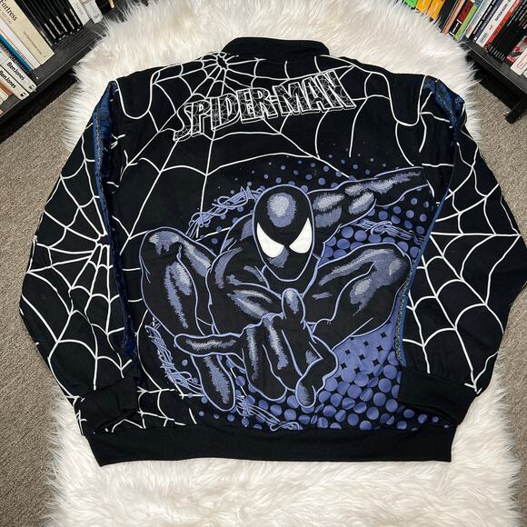 JH DESIGN MARVEL SPIDERMAN SYMBIOTE JACKET SIZE 4XL 2010 BACK IN BLACK - Picture 6 of 13